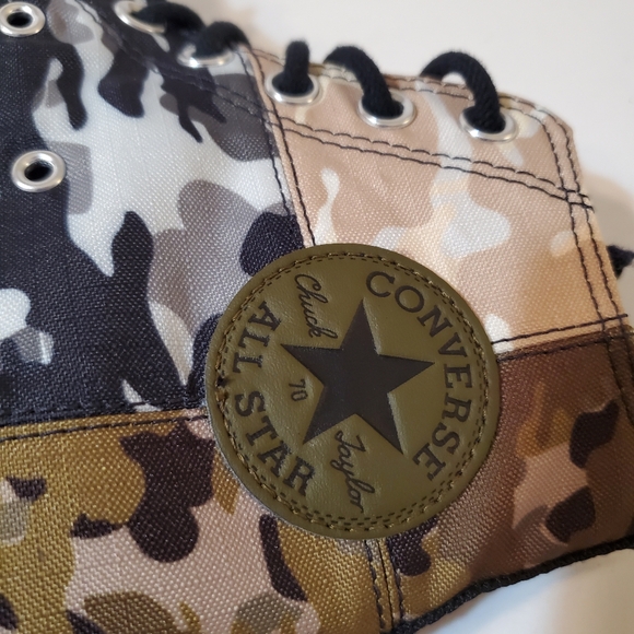 Converse Chuck Taylor All Star 70 Hi Patchwork Blocked Camo Black W8.5 M… - Picture 9 of 15